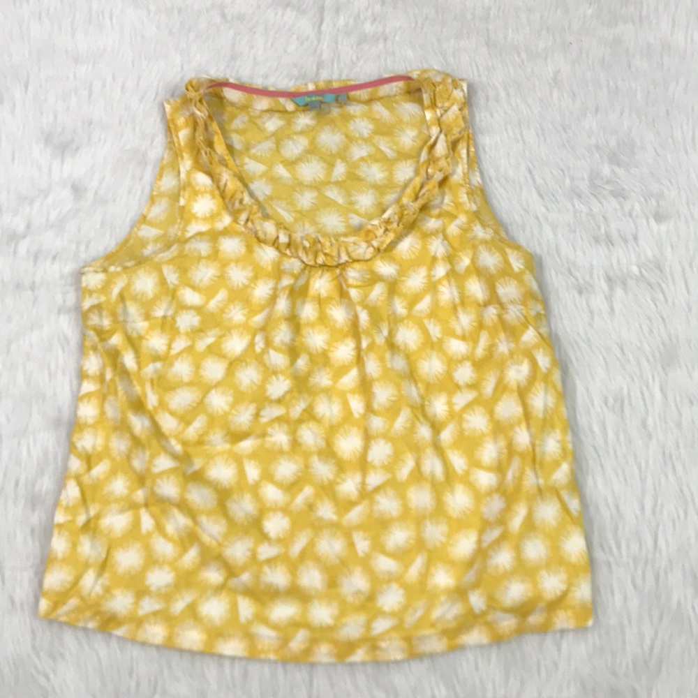 Boden blouse US size 16 yellow white floral